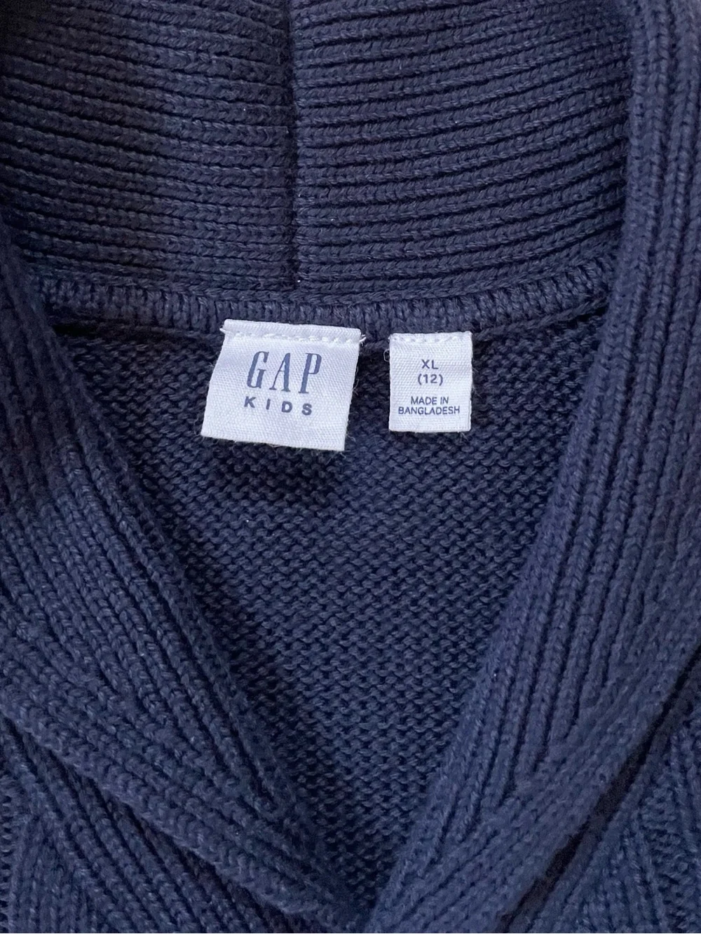 Gap Kids Cable-Knit Navy Cardigan Sweater